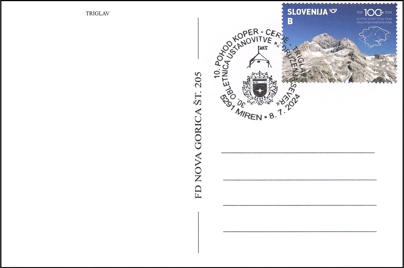 10. POHOD KOPER - CERJE - TRIGLAV, 38. SPOMINSKI POHOD NA TRIGLAV